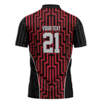 Custom Basketball New Zealand Zipper Polo Shirt Red Maori Ta Moko Indigenous - Aussie Hoodie