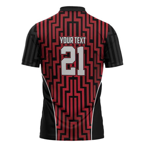 Custom Basketball New Zealand Zipper Polo Shirt Red Maori Ta Moko Indigenous - Aussie Hoodie