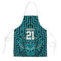 Custom Basketball New Zealand Apron Teal Maori Ta Moko Indigenous - Aussie Hoodie