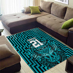 Custom Basketball New Zealand Area Rug Teal Maori Ta Moko Indigenous - Aussie Hoodie