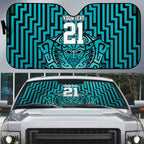 Custom Basketball New Zealand Auto Sun Shade Teal Maori Ta Moko Indigenous - Aussie Hoodie