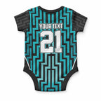 Custom Basketball New Zealand Baby Onesie Teal Maori Ta Moko Indigenous