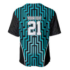 Custom Basketball New Zealand Baseball Jersey Teal Maori Ta Moko Indigenous - Aussie Hoodie