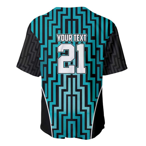 Custom Basketball New Zealand Baseball Jersey Teal Maori Ta Moko Indigenous - Aussie Hoodie