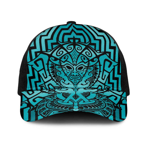 Basketball New Zealand Baseball Net Cap Teal Maori Ta Moko Indigenous - Aussie Hoodie