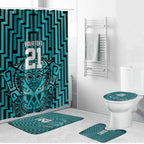 Custom Basketball New Zealand Bathroom Set Teal Maori Ta Moko Indigenous - Aussie Hoodie
