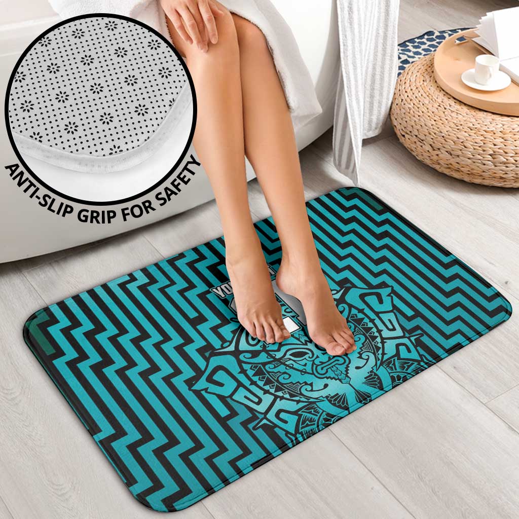 Custom Basketball New Zealand Bathroom Set Teal Maori Ta Moko Indigenous - Aussie Hoodie
