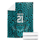 Custom Basketball New Zealand Blanket Teal Maori Ta Moko Indigenous - Aussie Hoodie