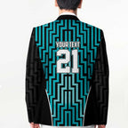 Custom Basketball New Zealand Blazer Teal Maori Ta Moko Indigenous - Aussie Hoodie