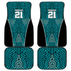 Custom Basketball New Zealand Car Mats Teal Maori Ta Moko Indigenous - Aussie Hoodie