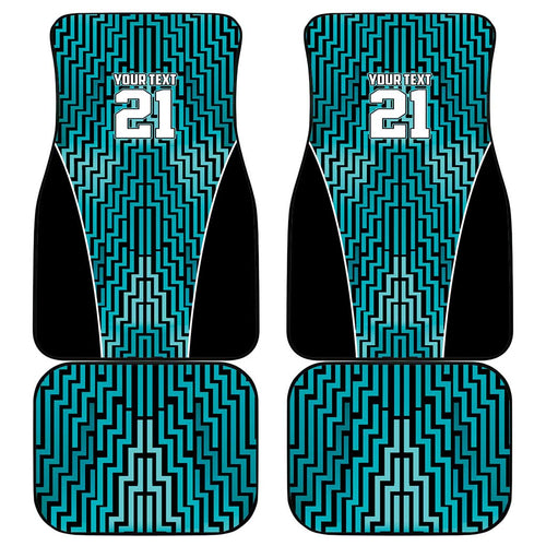 Custom Basketball New Zealand Car Mats Teal Maori Ta Moko Indigenous - Aussie Hoodie