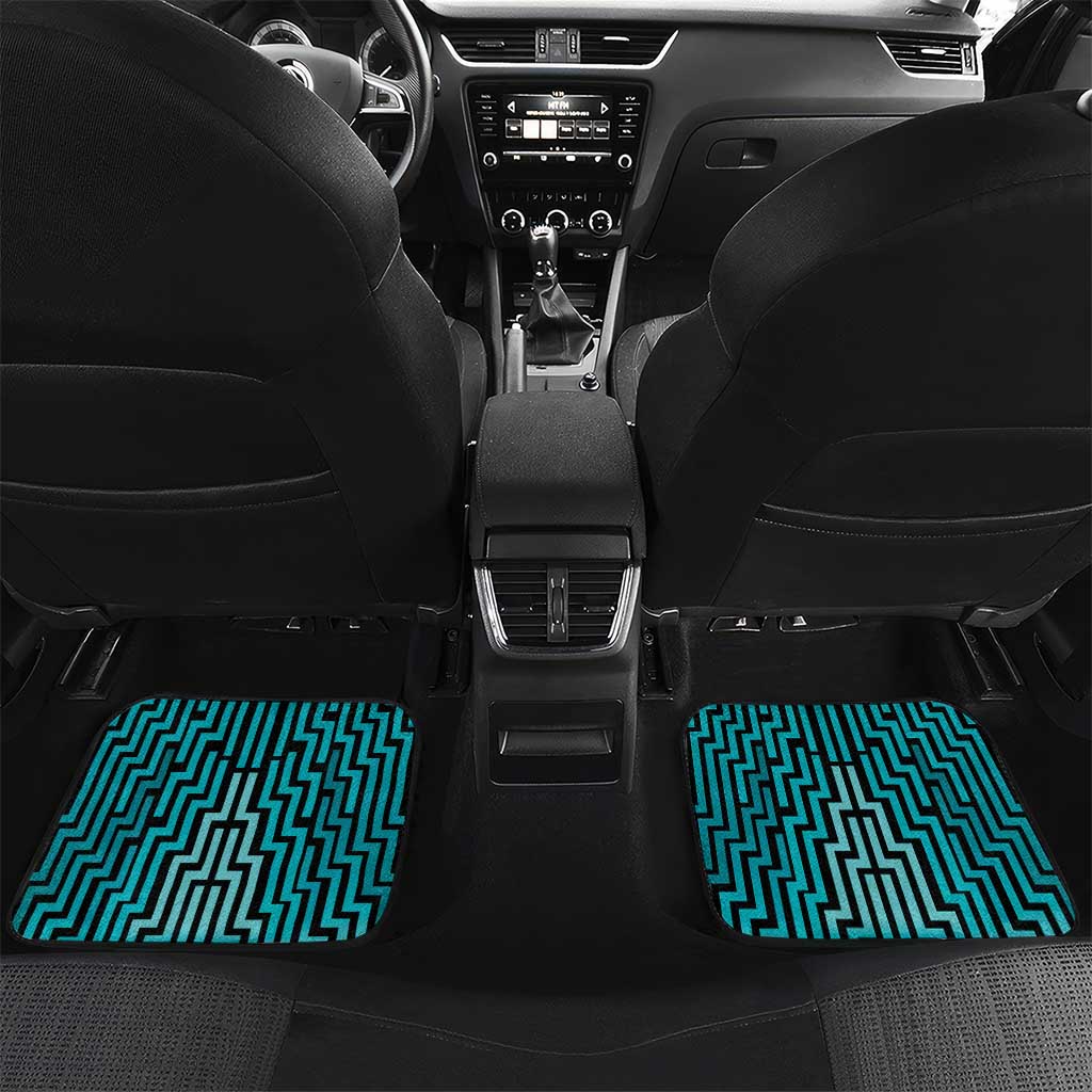 Custom Basketball New Zealand Car Mats Teal Maori Ta Moko Indigenous - Aussie Hoodie