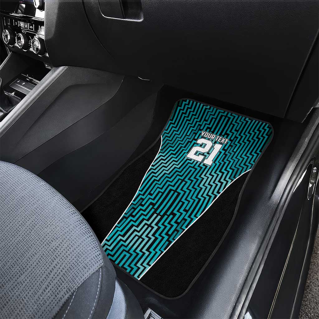 Custom Basketball New Zealand Car Mats Teal Maori Ta Moko Indigenous - Aussie Hoodie