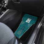 Custom Basketball New Zealand Car Mats Teal Maori Ta Moko Indigenous - Aussie Hoodie