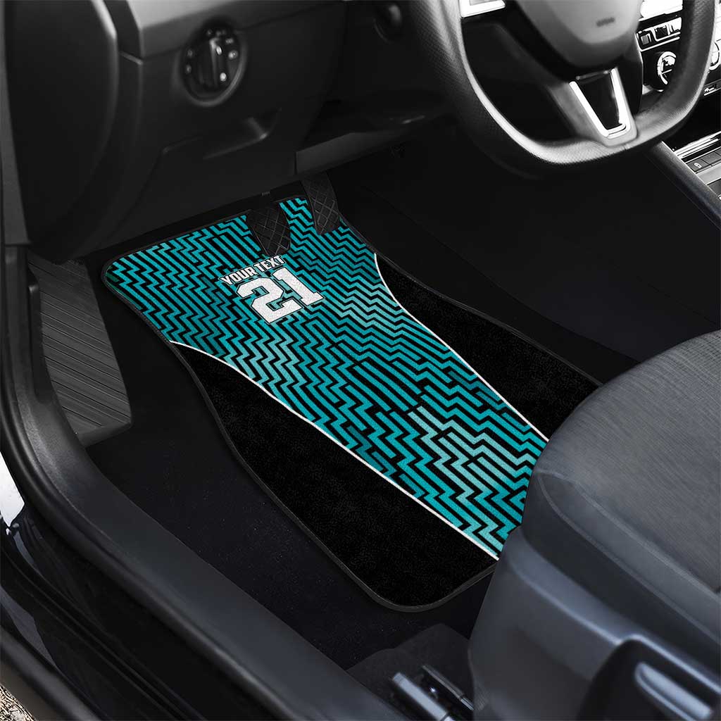 Custom Basketball New Zealand Car Mats Teal Maori Ta Moko Indigenous - Aussie Hoodie