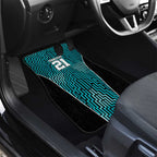Custom Basketball New Zealand Car Mats Teal Maori Ta Moko Indigenous - Aussie Hoodie