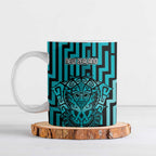 Custom Basketball New Zealand Ceramic Mug Teal Maori Ta Moko Indigenous - Aussie Hoodie