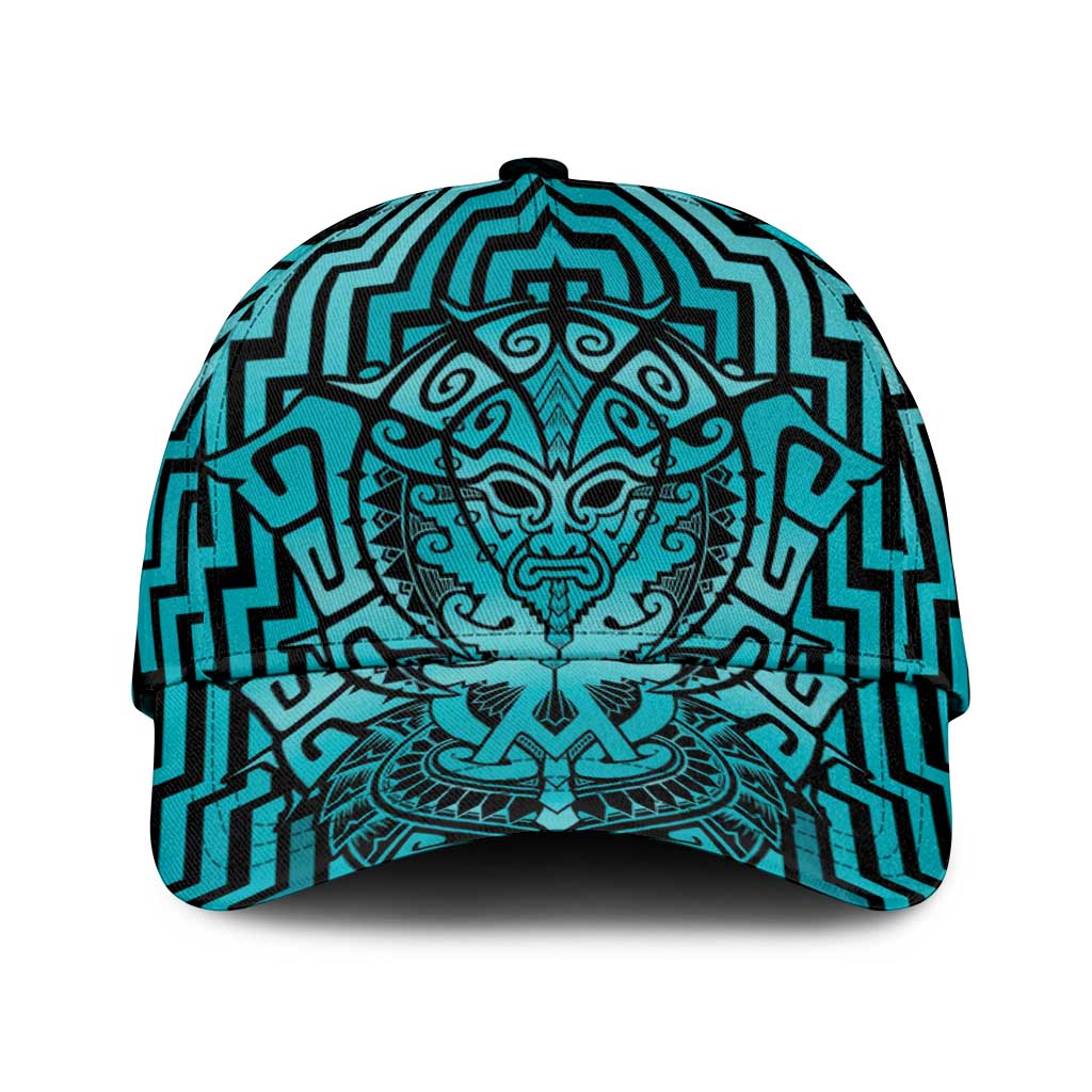 Basketball New Zealand Classic Cap Teal Maori Ta Moko Indigenous - Aussie Hoodie