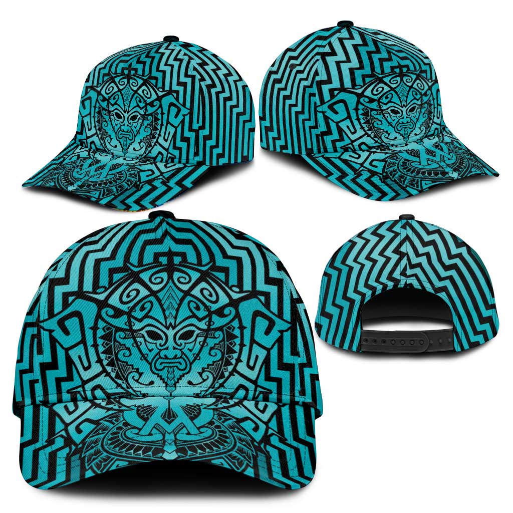 Basketball New Zealand Classic Cap Teal Maori Ta Moko Indigenous - Aussie Hoodie