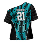 Custom Basketball New Zealand Cross Shoulder Shirt Teal Maori Ta Moko Indigenous - Aussie Hoodie