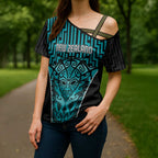 Custom Basketball New Zealand Cross Shoulder Shirt Teal Maori Ta Moko Indigenous - Aussie Hoodie