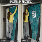 Custom Basketball New Zealand Door Cover Teal Maori Ta Moko Indigenous - Aussie Hoodie