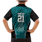 Custom Basketball New Zealand Family Matching Mermaid Dress and Hawaiian Shirt Teal Maori Ta Moko Indigenous - Aussie Hoodie