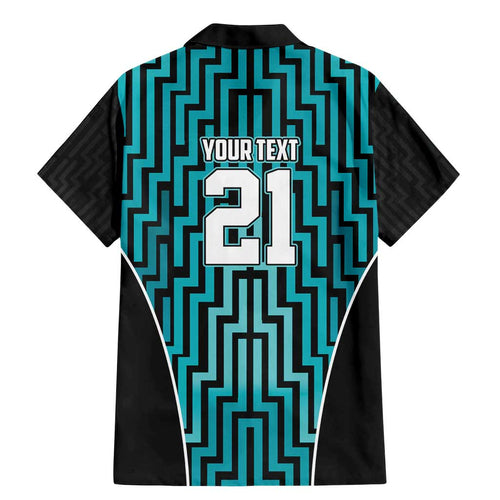 Custom Basketball New Zealand Family Matching Mermaid Dress and Hawaiian Shirt Teal Maori Ta Moko Indigenous - Aussie Hoodie