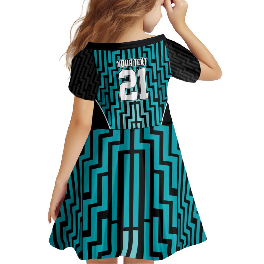 Custom Basketball New Zealand Family Matching Off Shoulder Maxi Dress and Hawaiian Shirt Teal Maori Ta Moko Indigenous - Aussie Hoodie
