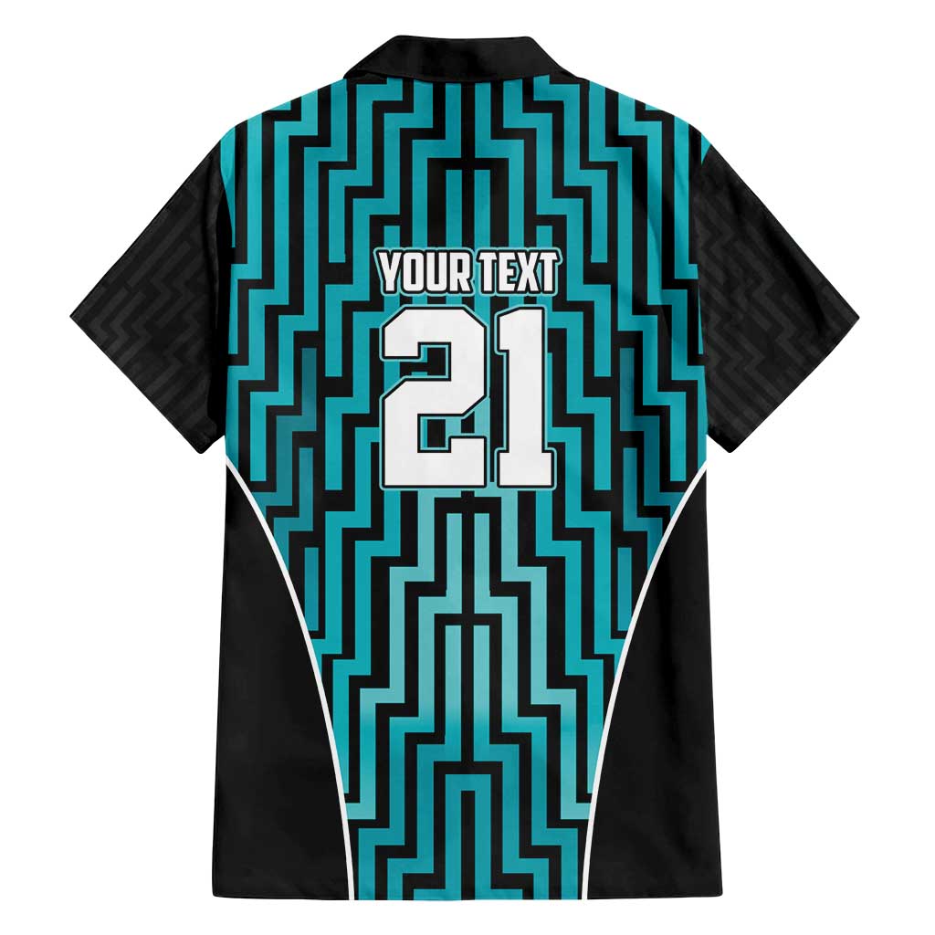 Custom Basketball New Zealand Family Matching Off Shoulder Maxi Dress and Hawaiian Shirt Teal Maori Ta Moko Indigenous - Aussie Hoodie