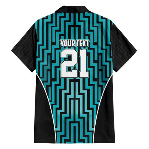 Custom Basketball New Zealand Family Matching Off Shoulder Maxi Dress and Hawaiian Shirt Teal Maori Ta Moko Indigenous - Aussie Hoodie