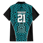 Custom Basketball New Zealand Family Matching Short Sleeve Bodycon Dress and Hawaiian Shirt Teal Maori Ta Moko Indigenous - Aussie Hoodie