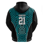 Custom Basketball New Zealand Hoodie Teal Maori Ta Moko Indigenous - Aussie Hoodie