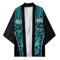 Custom Basketball New Zealand Kimono Teal Maori Ta Moko Indigenous - Aussie Hoodie