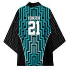 Custom Basketball New Zealand Kimono Teal Maori Ta Moko Indigenous - Aussie Hoodie