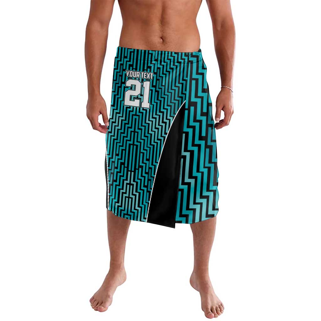 Custom Basketball New Zealand Lavalava Teal Maori Ta Moko Indigenous - Aussie Hoodie