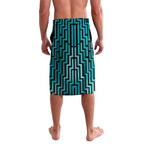 Custom Basketball New Zealand Lavalava Teal Maori Ta Moko Indigenous - Aussie Hoodie