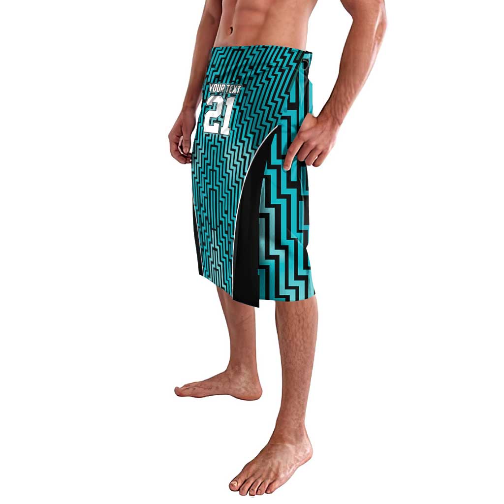 Custom Basketball New Zealand Lavalava Teal Maori Ta Moko Indigenous - Aussie Hoodie
