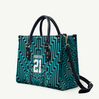 Custom Basketball New Zealand Leather Bag Teal Maori Ta Moko Indigenous - Aussie Hoodie