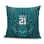 Custom Basketball New Zealand Pillow Cover Teal Maori Ta Moko Indigenous - Aussie Hoodie