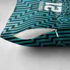 Custom Basketball New Zealand Pillow Cover Teal Maori Ta Moko Indigenous - Aussie Hoodie