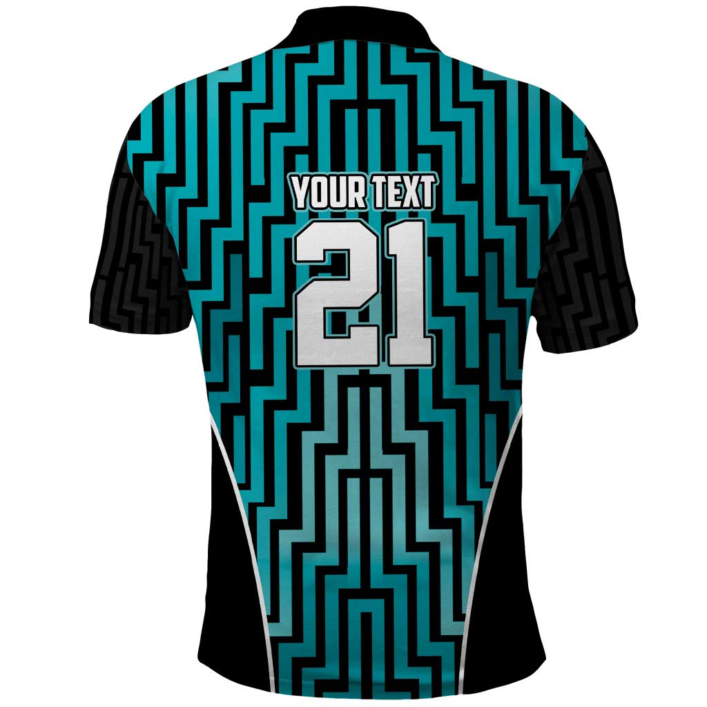 Custom Basketball New Zealand Polo Shirt Teal Maori Ta Moko Indigenous - Aussie Hoodie