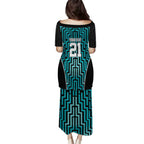 Custom Basketball New Zealand Puletasi Teal Maori Ta Moko Indigenous - Aussie Hoodie