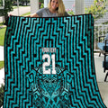 Custom Basketball New Zealand Quilt Teal Maori Ta Moko Indigenous - Aussie Hoodie