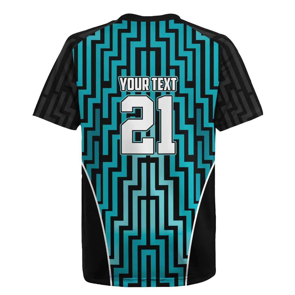 Custom Basketball New Zealand Rugby Jersey Teal Maori Ta Moko Indigenous - Aussie Hoodie