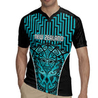 Custom Basketball New Zealand Rugby Jersey Teal Maori Ta Moko Indigenous - Aussie Hoodie