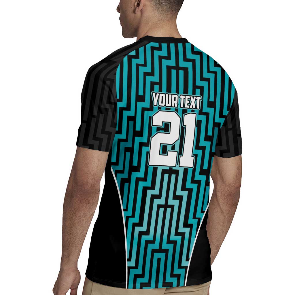 Custom Basketball New Zealand Rugby Jersey Teal Maori Ta Moko Indigenous - Aussie Hoodie