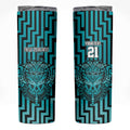 Custom Basketball New Zealand Skinny Tumbler Teal Maori Ta Moko Indigenous - Aussie Hoodie