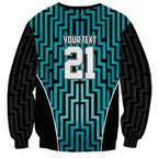 Custom Basketball New Zealand Sweatshirt Teal Maori Ta Moko Indigenous - Aussie Hoodie