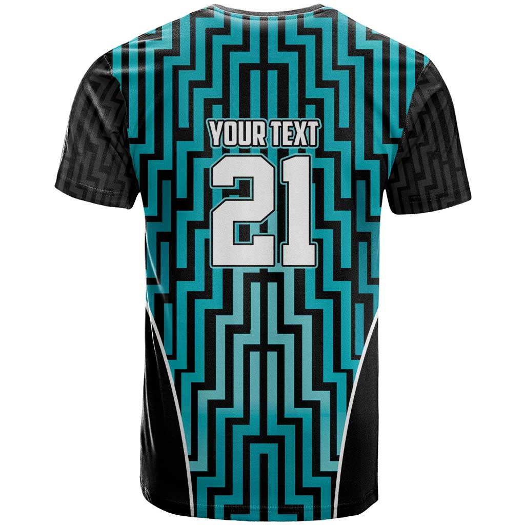 Custom Basketball New Zealand T Shirt Teal Maori Ta Moko Indigenous - Aussie Hoodie
